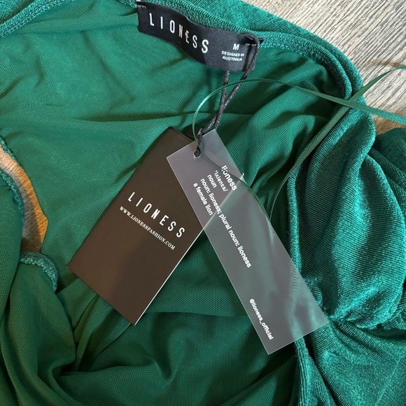 Princess Polly Goddess Minidress Forest Green Size US 6 NWT - Picture 9 of 9